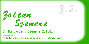 zoltan szemere business card